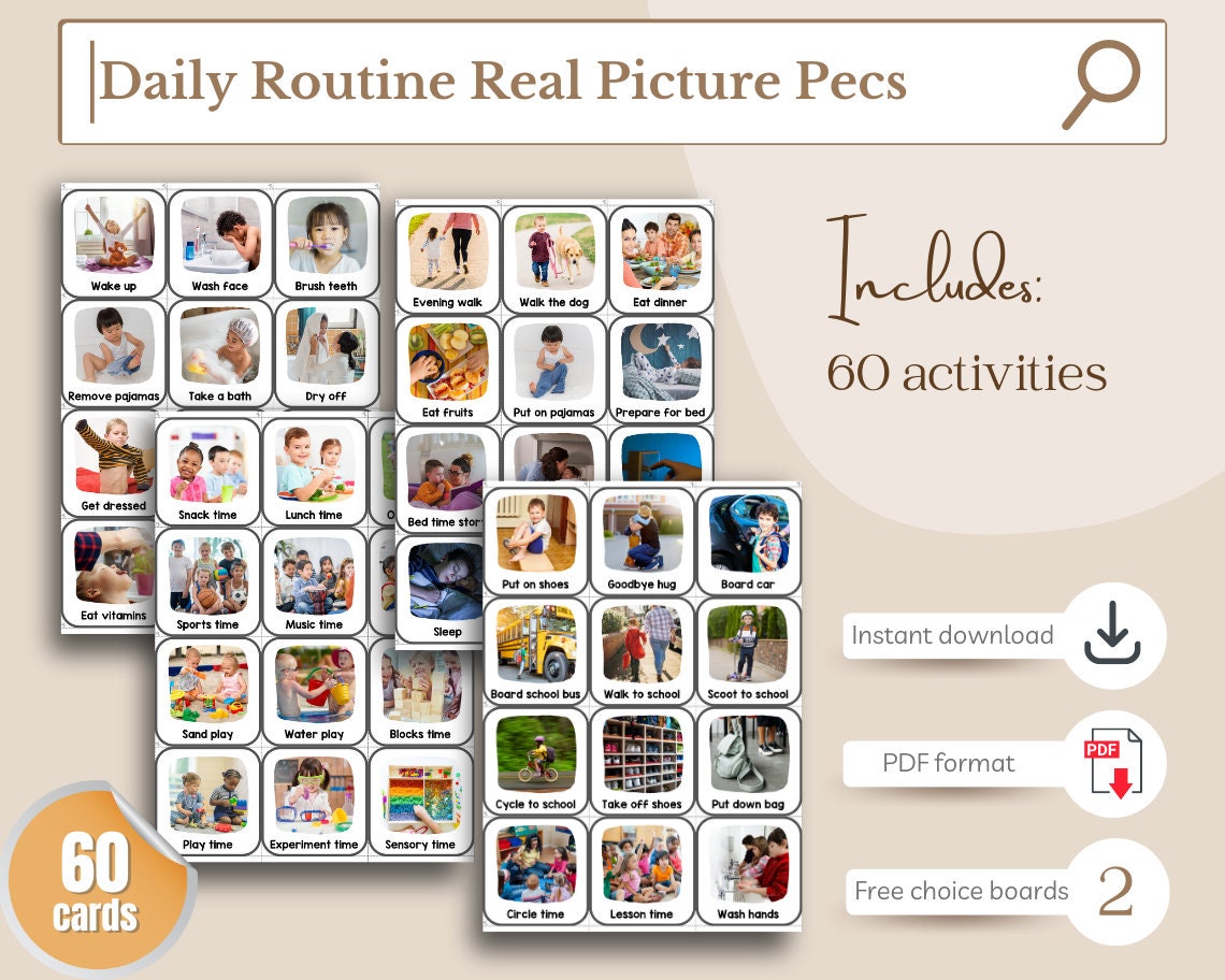 daily-routine-pecs-cards-set-60-cards-pecs-autism-visual-etsy