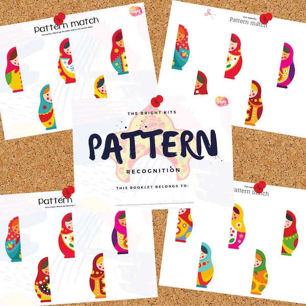 Pattern Recognition A4 Printable Busy Booklet | Visual Discrimination | Pattern Awareness| Homeschool | Preschool |Pre-K