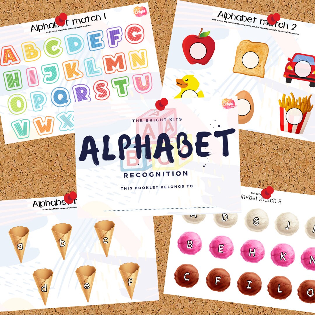 alphabet recognition a4 printable busy booklet letter etsy