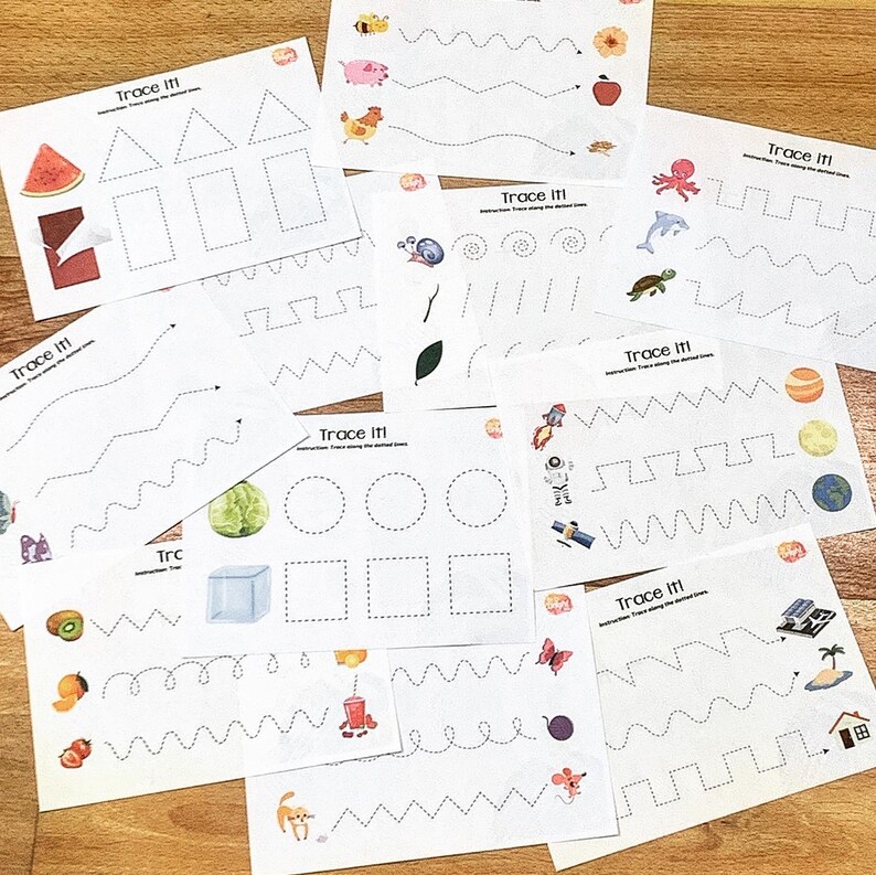 Pre-writing Practice A5 Printable Booklet Handwriting - Etsy