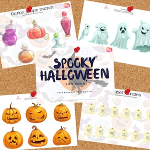 Spooky Halloween Fun Book A4 Printable Busy Booklet | Halloween | Scary Busy Book | Homeschool | Preschool | Pre-K