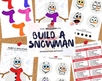 Build A Snowman Activity | Emotions Recognition | Colour Recognition | Reading | Counting | Preschool | Homeschool | Hands-on