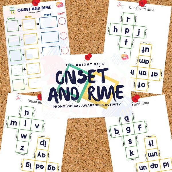 Onset and Rime Activity Set | Word Building | Literacy Activity | Phonological awareness | Phonemic Awareness | Blending Sounds