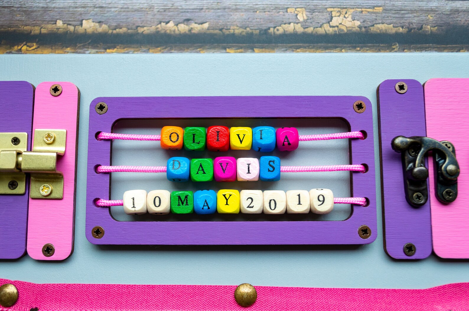 Wood Toys Toddler Busy Board Custom Wooden Toy Montessori Etsy