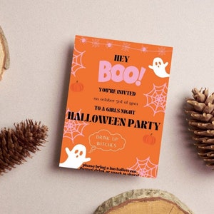 Girls Night Halloween Party Invitation: Drink Up Witches (Digital Download)