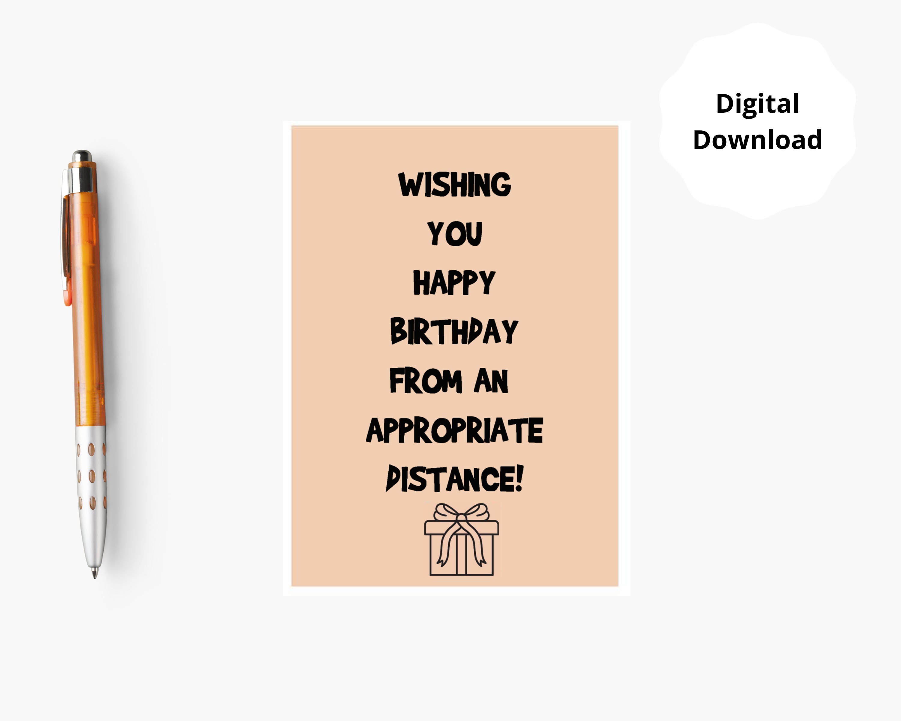 Funny Birthday Card Print Quarantine 2020 Birth Day Printable - Etsy