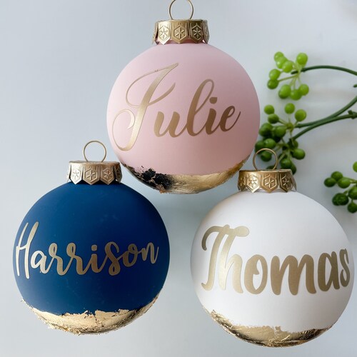 Personalised Christmas Baubles/custom Name Christmas Tree Etsy Australia