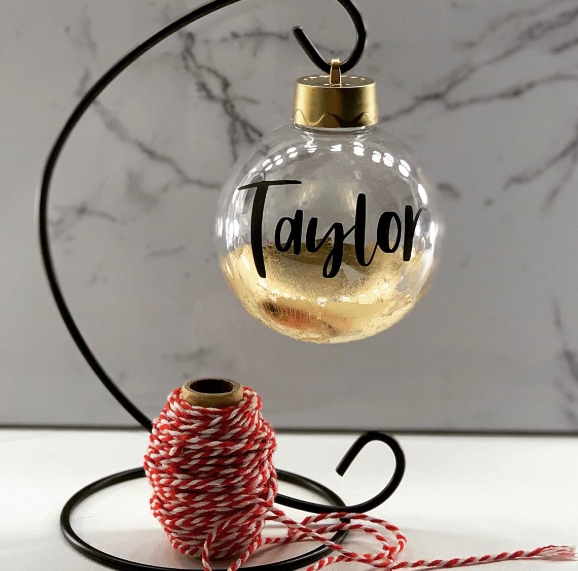Luxury Personalised Christmas Bauble/ Custom Name Christmas Etsy