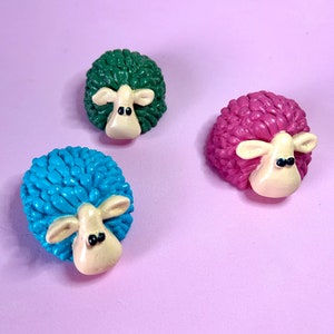 Ceramic sheep /Ceramic sheep figurine set  / Ceramic sheep / handmade sheep / coloured sheep