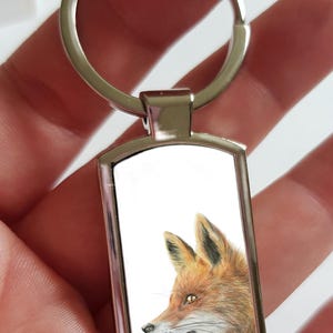 Red Fox Keyring, Artwork Keyring, Keychain, Stocking Filler, Gifts For Her, Gifts For Him