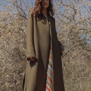 Impressive Khaki Coat without Inner Lining image 4