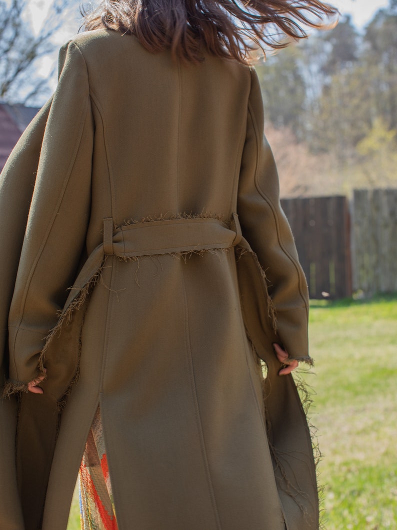 Impressive Khaki Coat without Inner Lining image 7