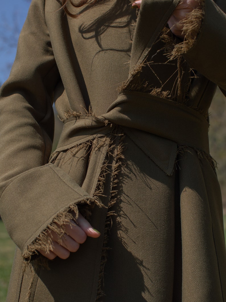 Impressive Khaki Coat without Inner Lining image 5