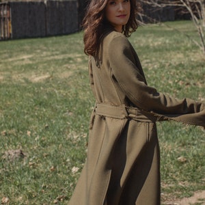 Impressive Khaki Coat without Inner Lining image 3