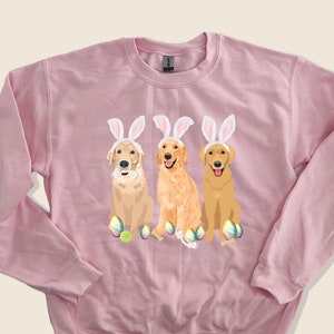 Golden Retriever Sweatshirt, Golden Retriever Gifts, Golden Retriever Easter Shirt, Easter Sweatshirt for Kids, Dog Shirt for Kids, Easter