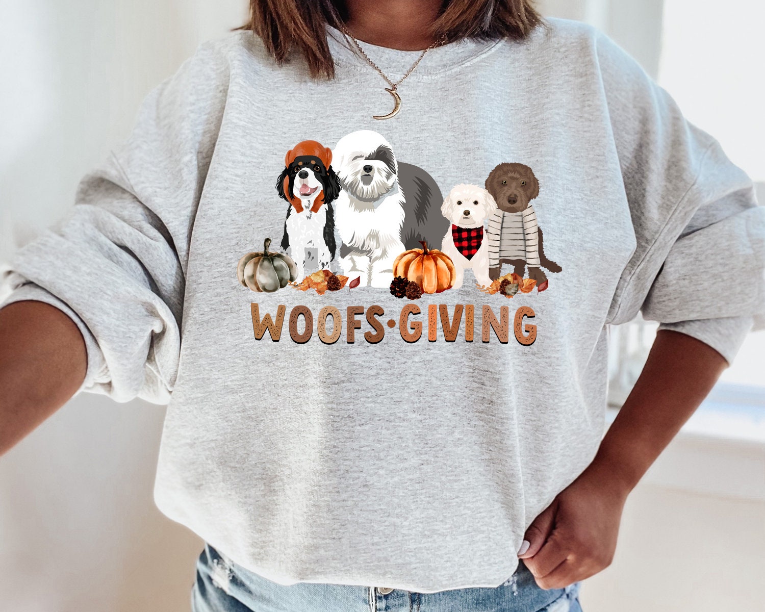 Kleding Dameskleding Hoodies & Sweatshirts Sweatshirts Dog Dad Sweatshirt S2001 Personalized Dog Breed Crewneck Dog Mom Gift Unisex Dog Peeking Hoodie Custom Dog Face Shirt 