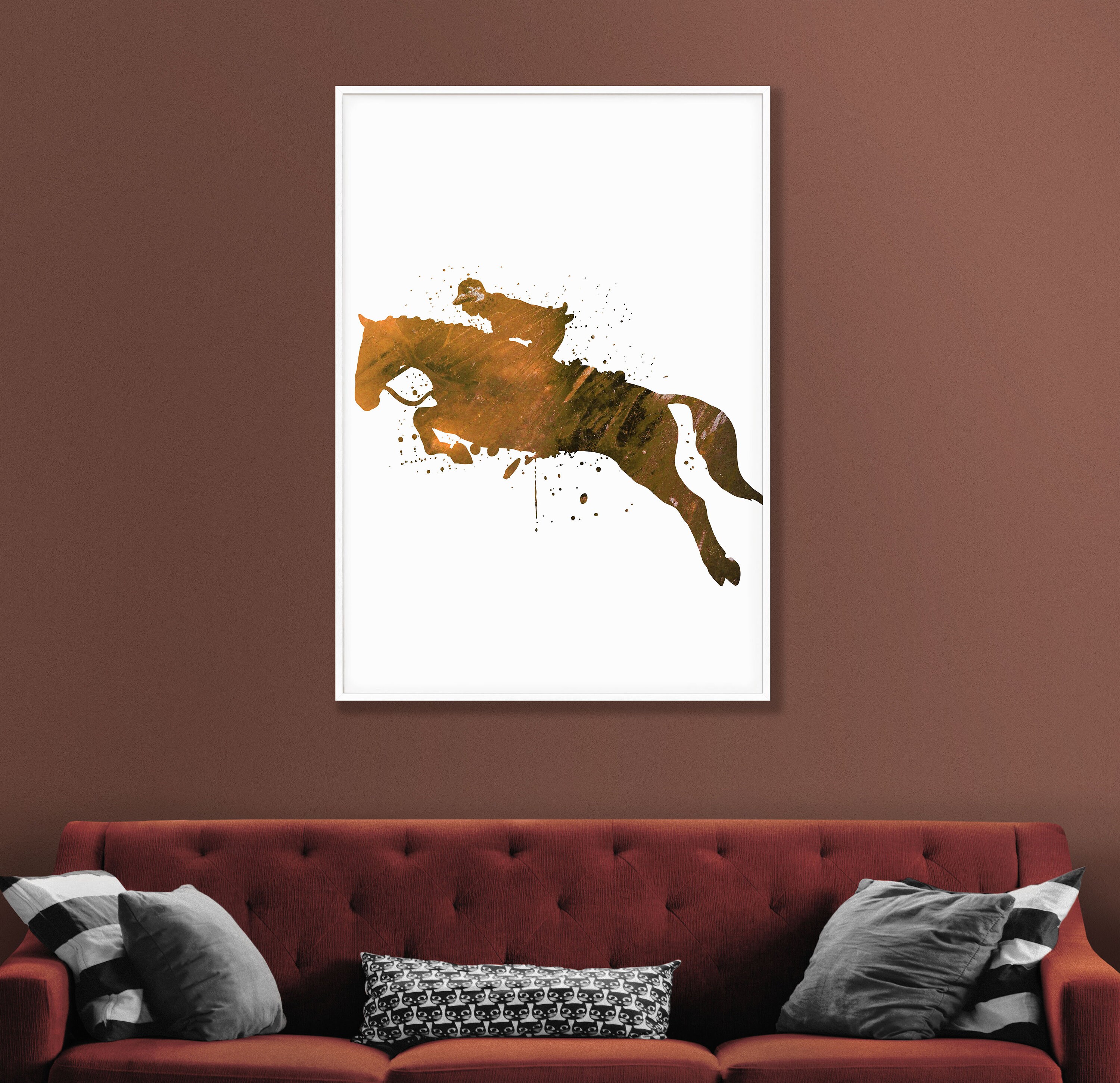 Horse Modern Wall Art Equestrian Printable Wall Art Horse Etsy