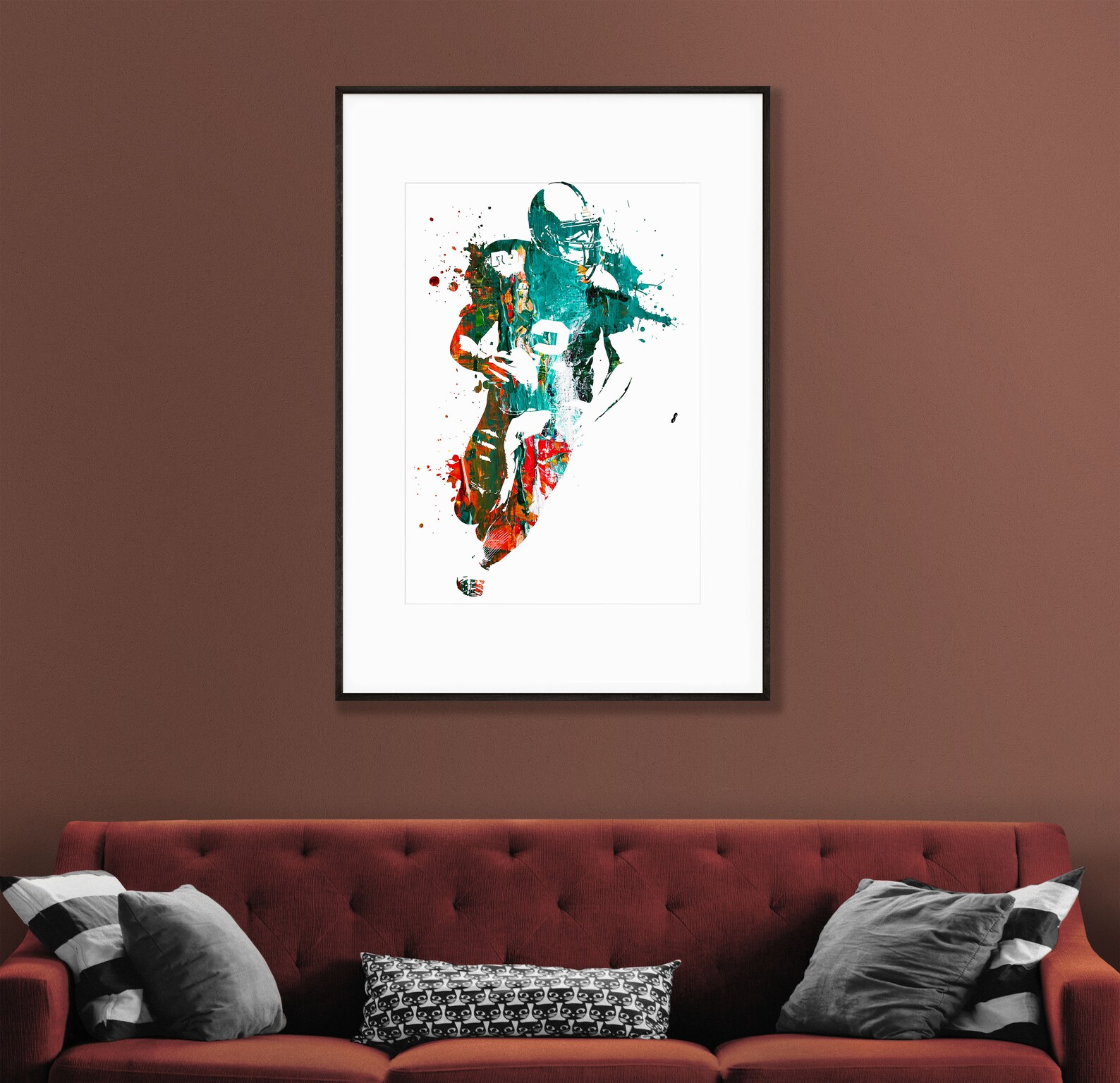 Man Cave Wall Art American Football Printable Sports Wall | Etsy