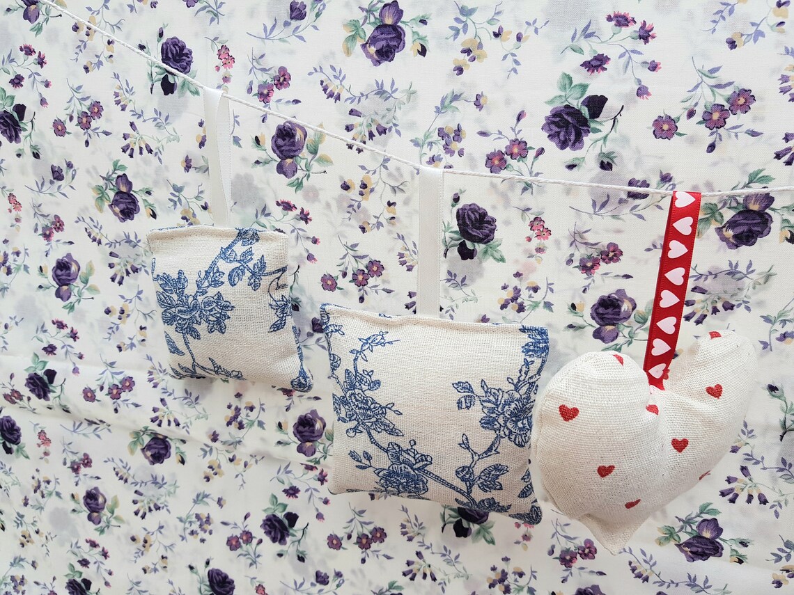 Toile Dejouy Lavender Scented Pouches Etsy