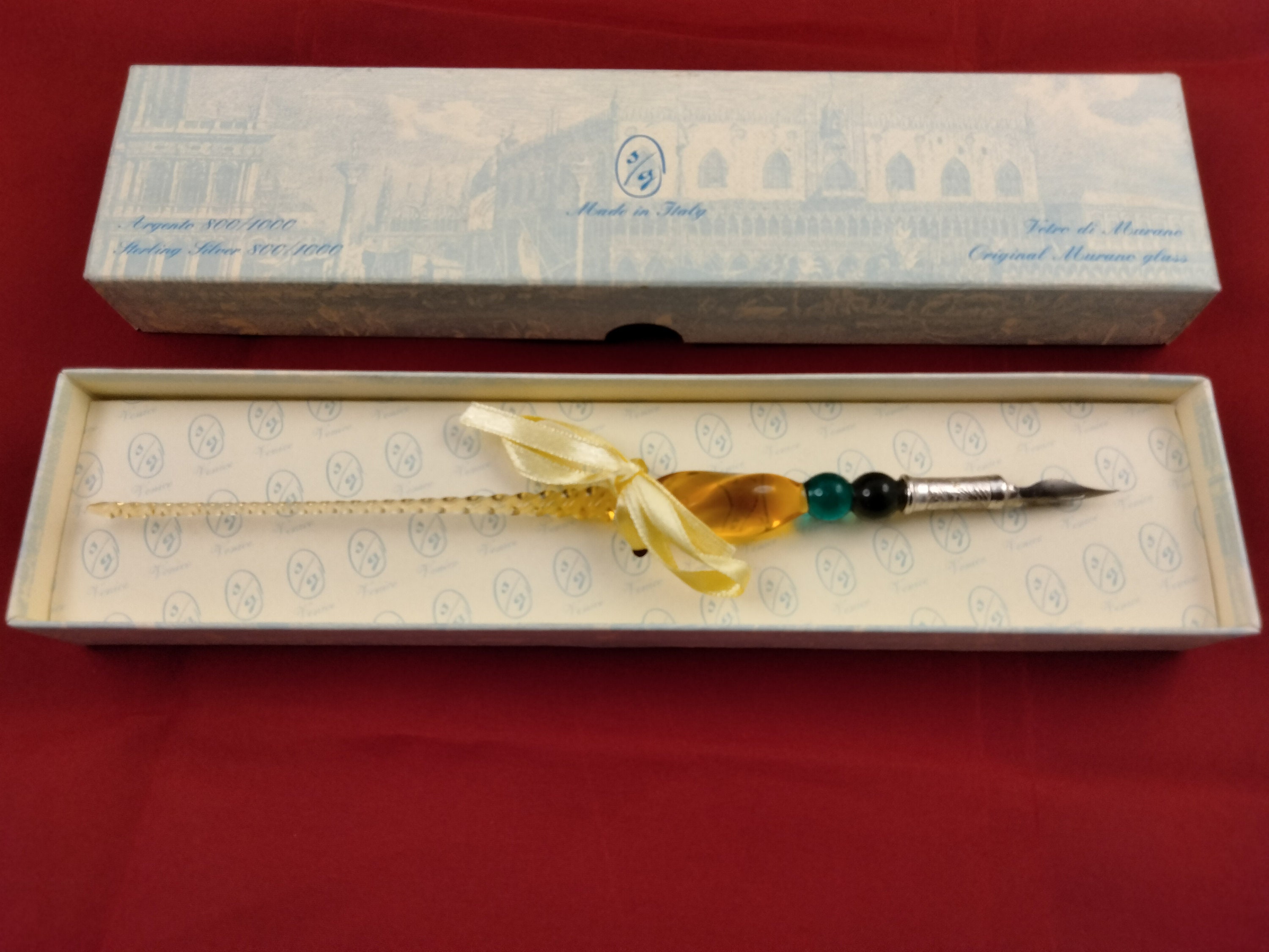 Loliz Number72 Glass Dip Pen, Handmade Glass Signature Pen Artist Ink Pen  Vintage Dip Ink Pen Crystal Writing Gift Pen (Blue)