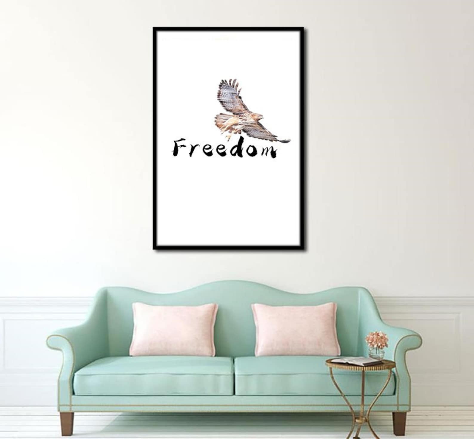 Freedom Print Freedom Poster Minimalist Wall Art Printable Etsy