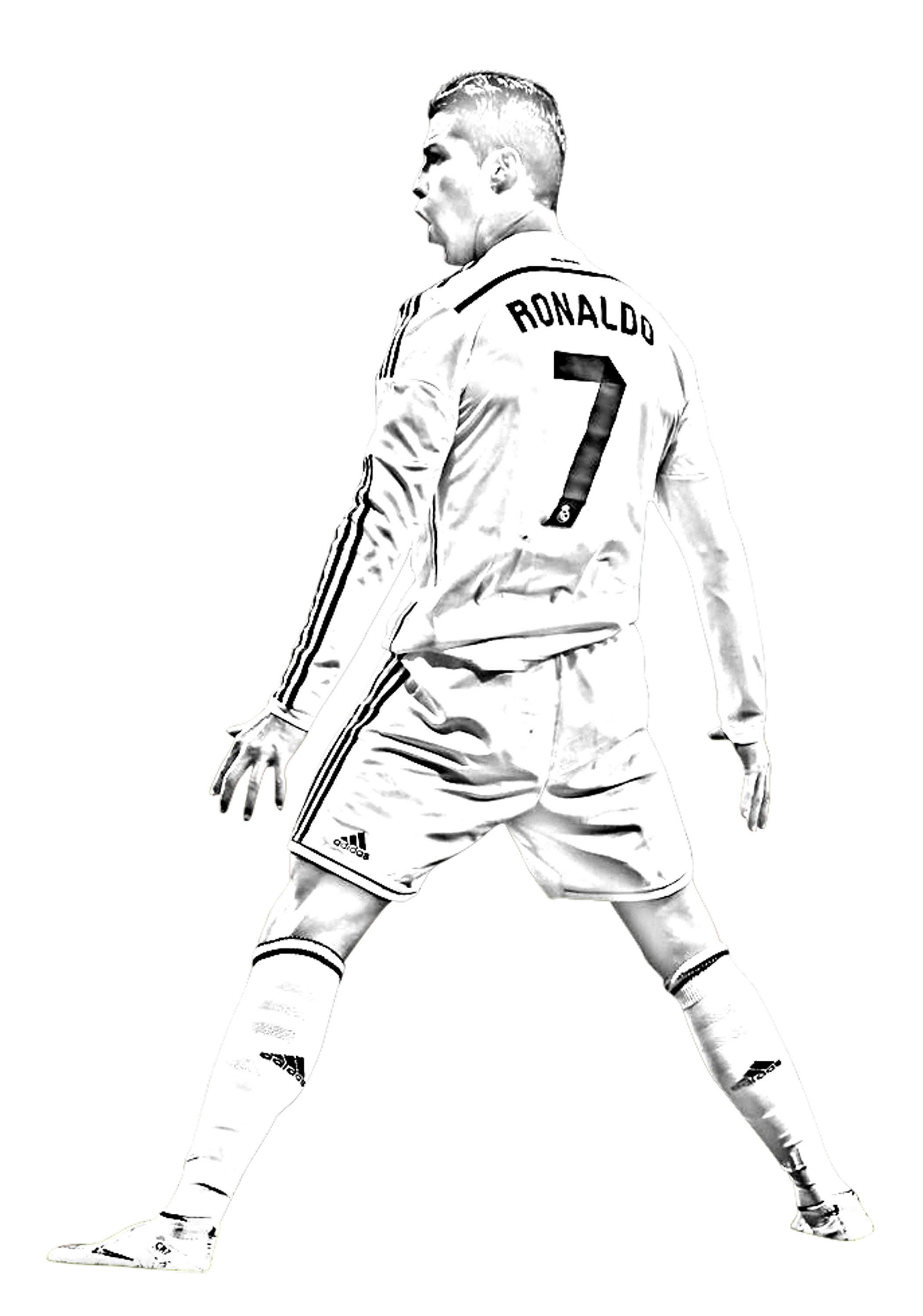 Christiano Ronaldo Skizze Klassischer Fußballspieler | Etsy