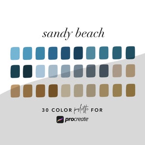 Sandy Beach Procreate Color Palette // iPad Lettering // Procreate Tools // Instant Digital Download