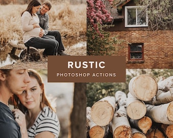 Photoshop Actions – Rustic // Warm Earth Tones,  Outdoor, Nature Photography Filters