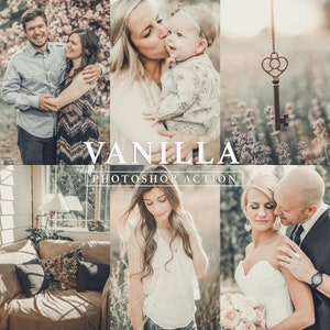 Vanilla Photoshop Action // Creamy Tones, Vanilla Tone, Beige Tone, Brown Tone, Nature Action