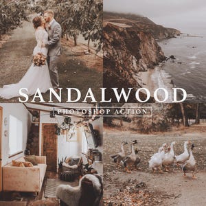 PHOTOSHOP ACTION - Sandalwood // Vintage Wedding Photography Filter (ATN)