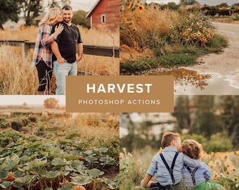 Photoshop Actions – Harvest // Warm Rustic Tones for Portraits & Nature Photography, Photo Filters