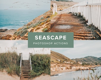 Photoshop Actions – Seascape //  Coastal Beach Photography Filters, Action Editing, Landscape Photography