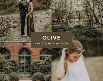 Photoshop Action – Olive // Warm Earthy Outdoor Tones for Wedding, Portrait & Nature Photography, Photo Filter