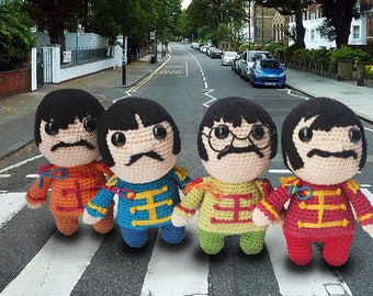 Love Beatles Amigurumi Crochet Pattern (English, Spanish PDF)