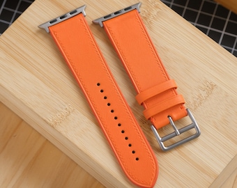 Orange Swift Italian Calfskin for Apple Watch ULTRA