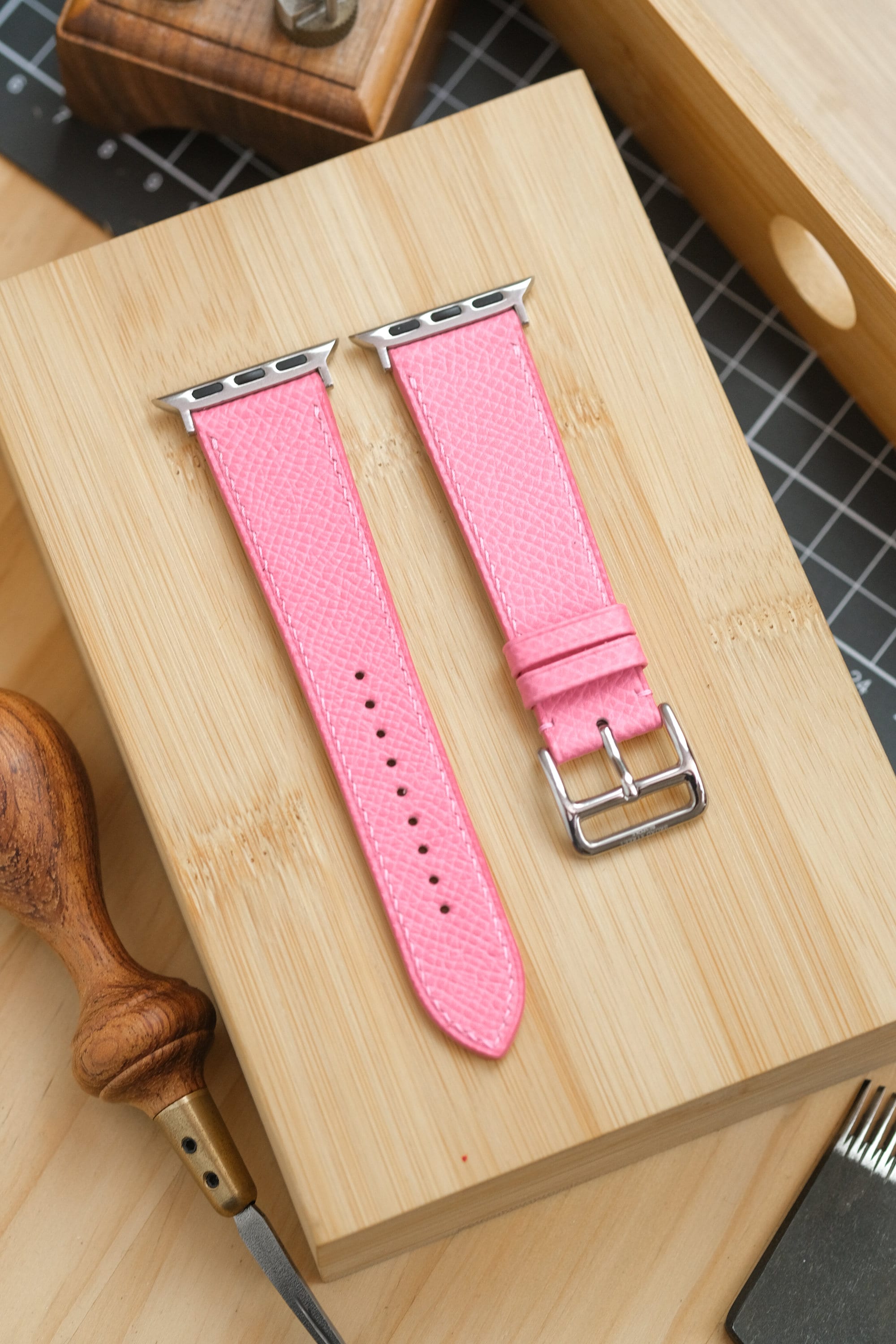 Adria Pink - Apple Watch Leather Band and Strap-38mm-40mm-42mm-44mm –  HappyStraps