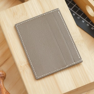 Taupe Epsom French Calfskin Card Holder (5-slots)