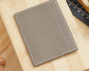 Taupe Epsom French Calfskin Card Holder (5-slots)