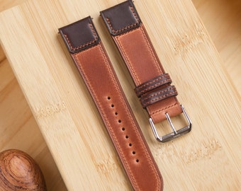 Colour 8/Cognac Shell Cordovan Watch Strap for JLC Reverso & Other Watches