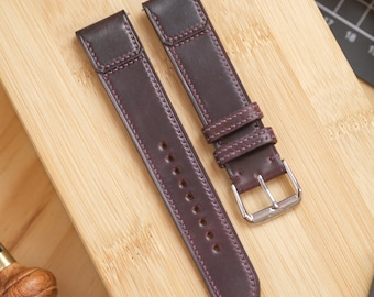 Horween Color 8 Shell Cordovan Watch Strap for JLC Reverso