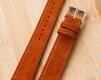 Rustic Orange Suede - Watch Strap Band