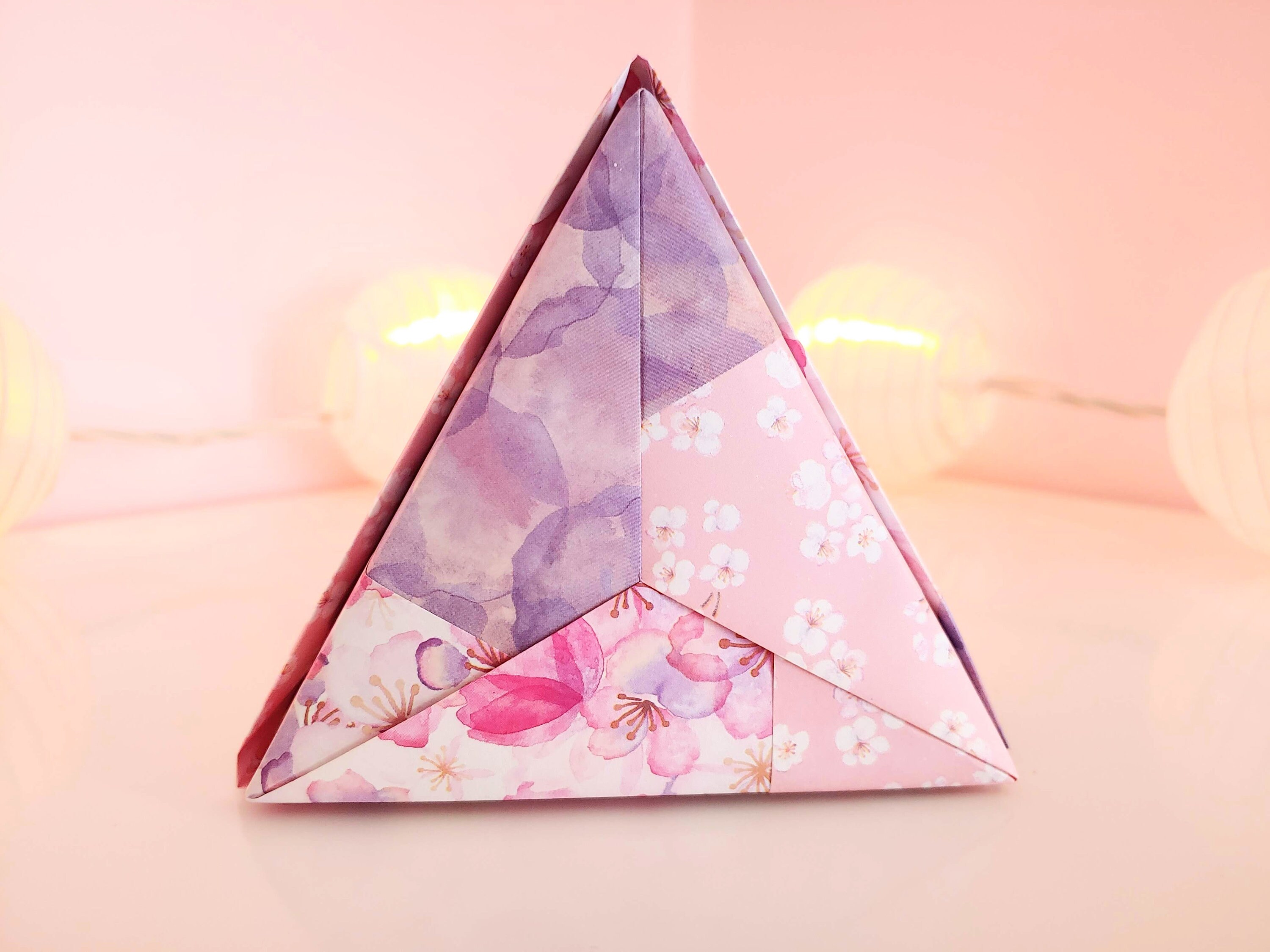 Triangle Paper Gift Box Valentine's Day Gift Wrapping Etsy