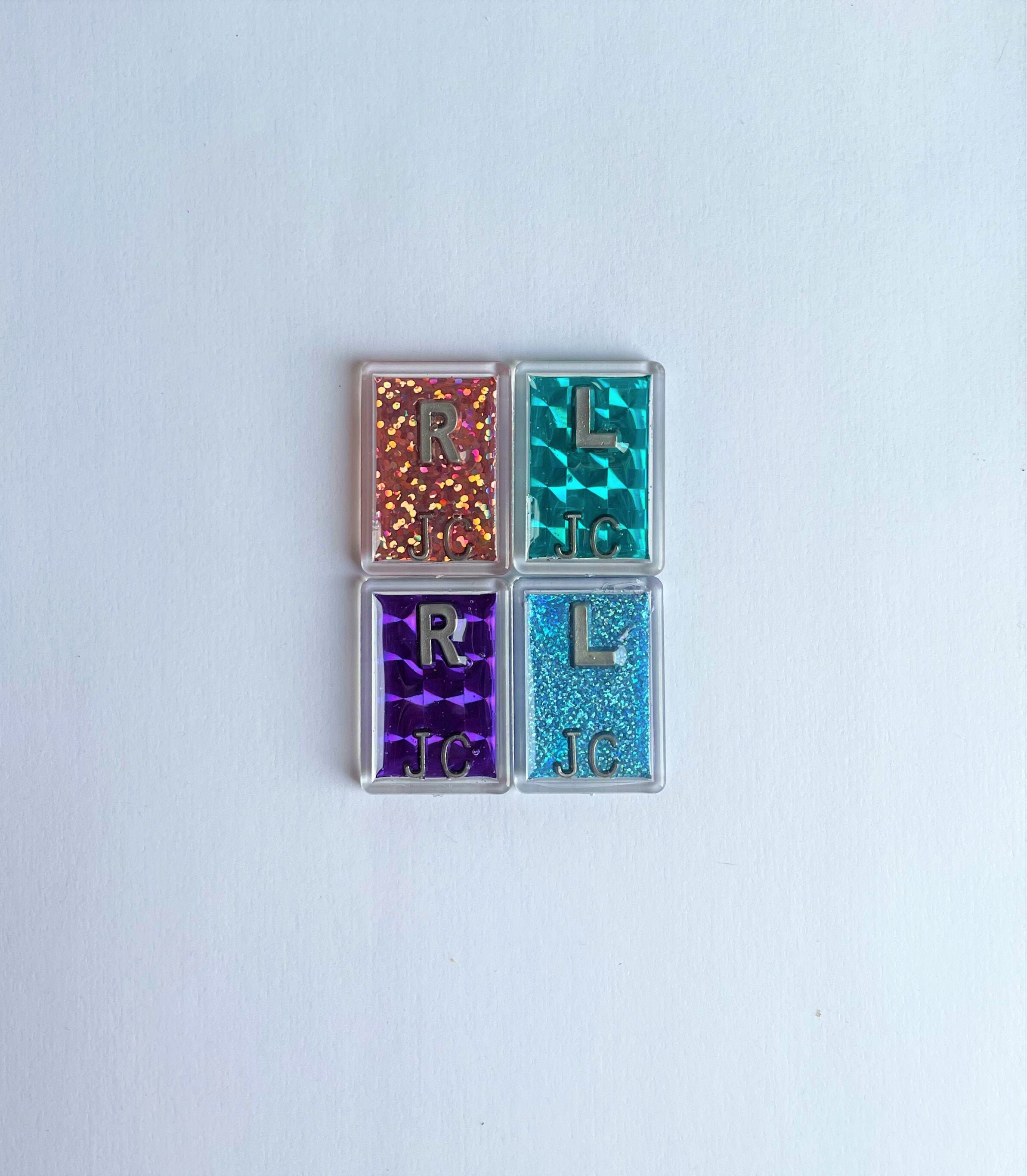 Two set's of glitter xray markers with 2 or 3 initials Etsy