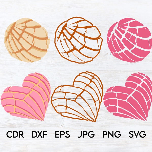 Concha svg, pan dulce svg, mexican bread png, sweet bread svg