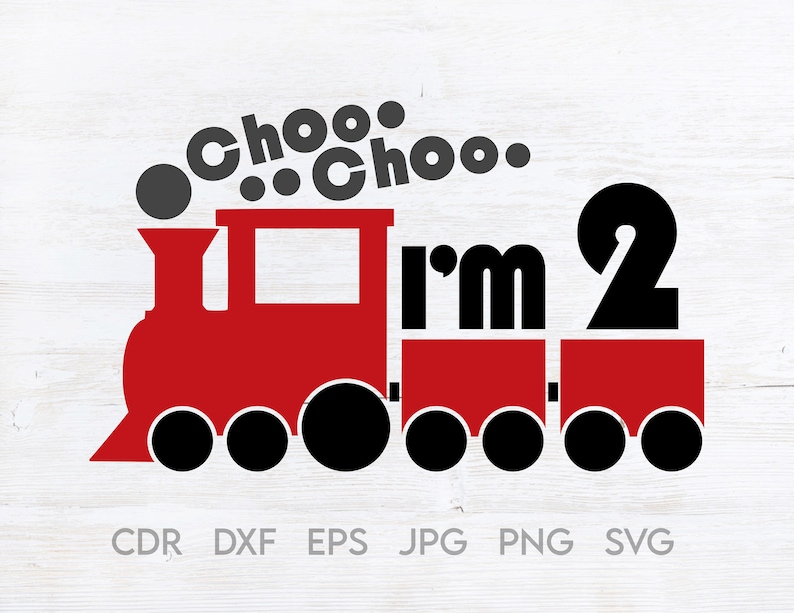 Choo Choo I'm 2 Svg Train Birthday Shirt 2nd Birthday | Etsy
