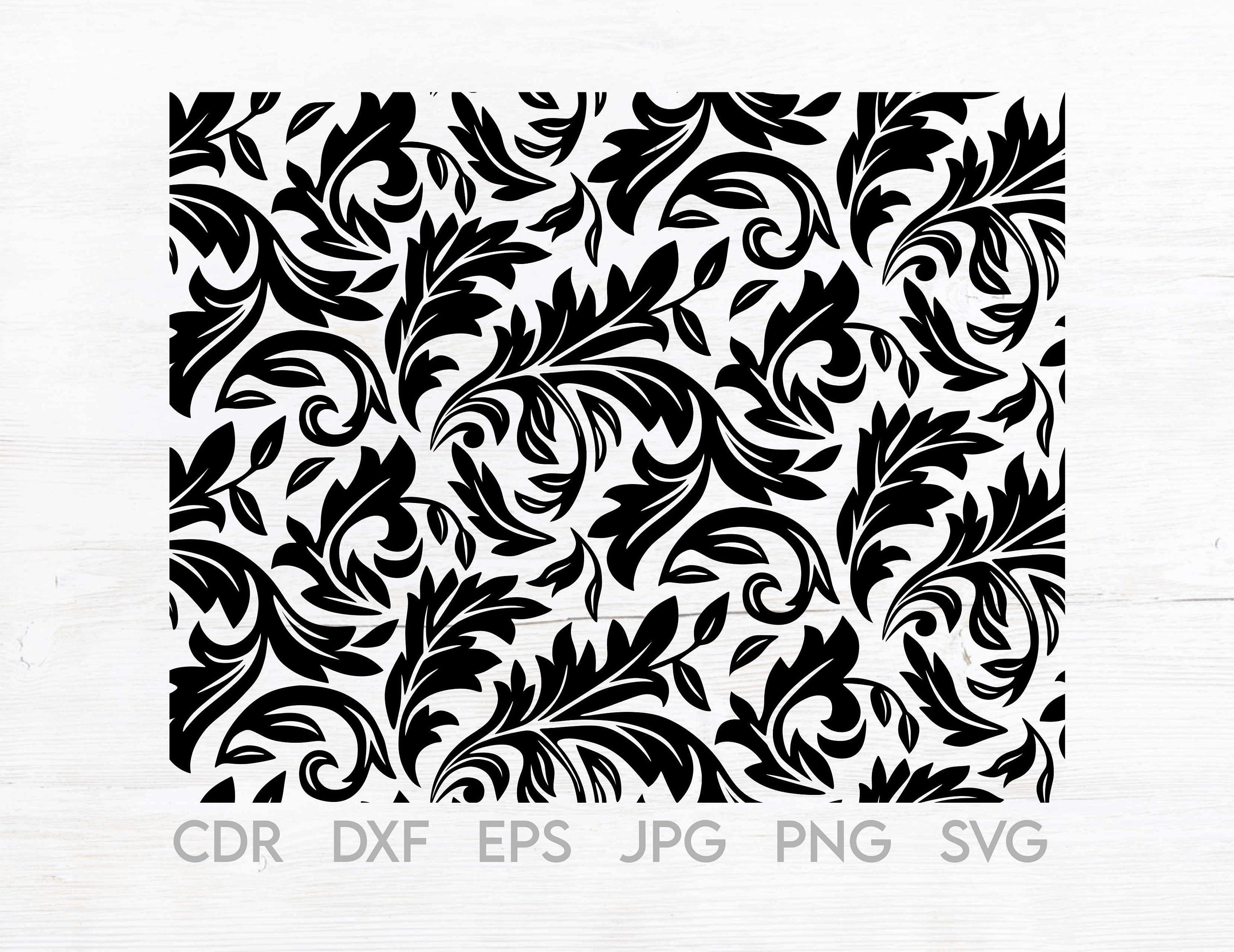 Tooled Leather Svg Vector Seamless Floral Pattern Digital Etsy Canada