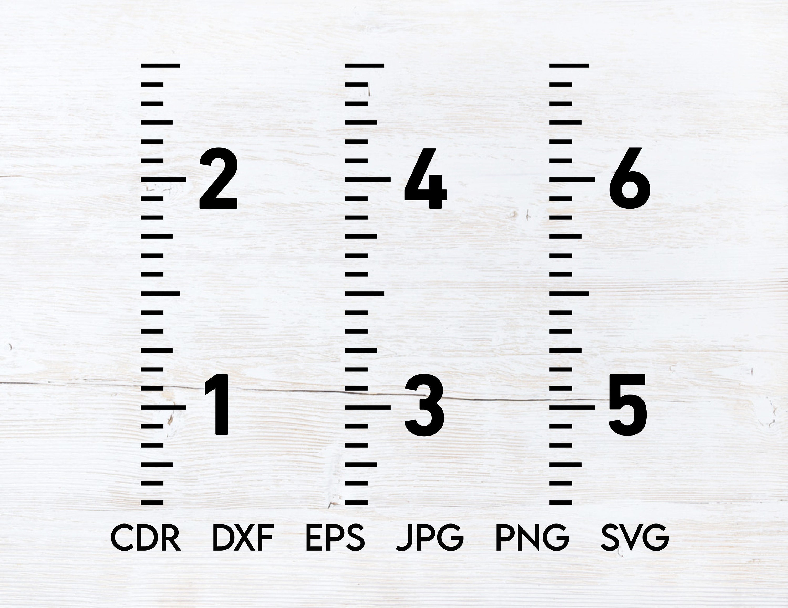 Small Ruler Outline Cut File Svg, Png, Pdf, Dxf, Eps for Cutting