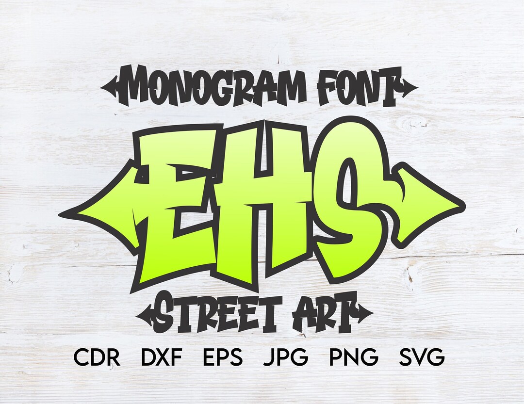 モノグラム グラフィティ フォント SVG、グラフィティ