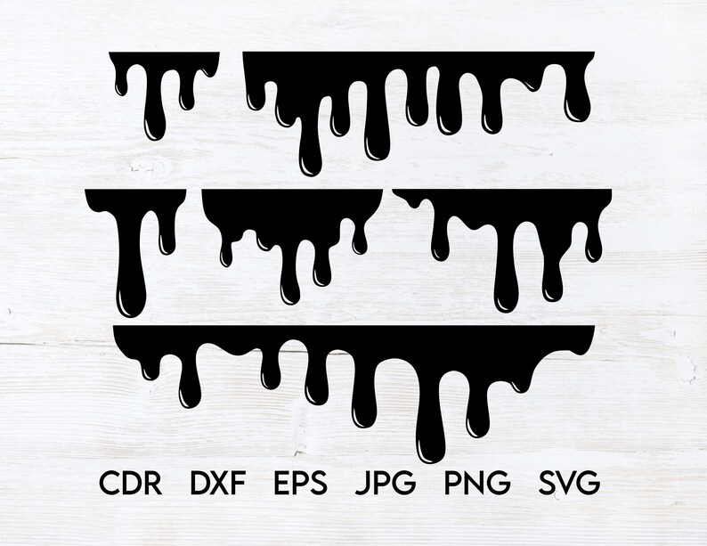Dripping borders svg cut file instant download blood dripping Etsy