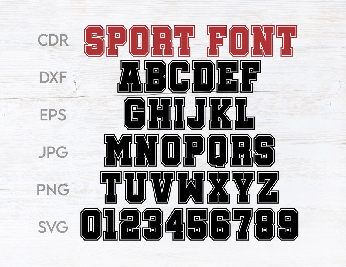 Sport Font Svg, Varsity Font Svg, College Font, Sport Alphabet, College ...